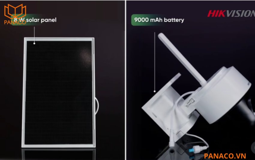 Camera 4G hikvision DS-2CFSP4/4G trang bị tấm pin năng lượng mặt trời công suất 8W
