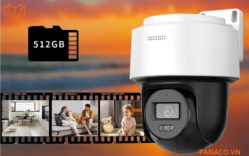 DS-2DE2C600MWG-E hỗ trợ khe cắm thẻ nhớ MicroSD dung lượng 512GB