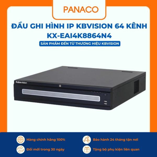 Đầu ghi hình IP Kbvision 64 kênh KX-EAi4K8864N4