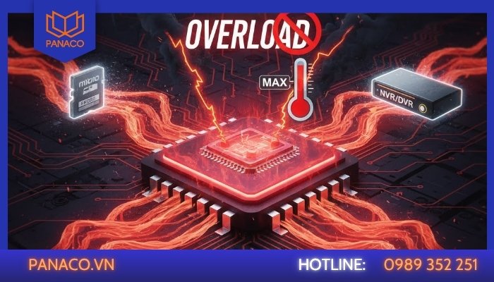 Camera phải xử lý cùng lúc hai luồng dữ liệu nên CPU sẽ dễ quá tải