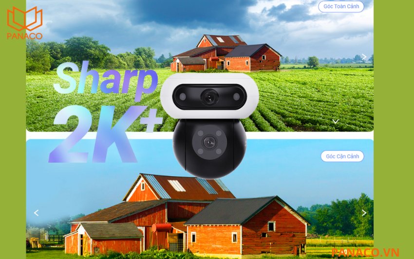 Ezviz C90 Dual hỗ trợ 2 ống kính với tổng độ phân giải lên đến 4MP+4MP
