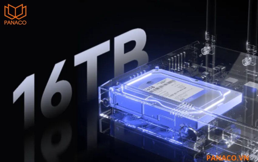 Imou N110W hỗ trợ 1 cổng SATA cho ổ cứng dung lượng tối đa 16TB