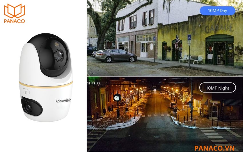 Camera Kbvision KX-AM10W trang bị công nghệ chiếu sáng kép tiên tiến quan sát ban đêm có màu