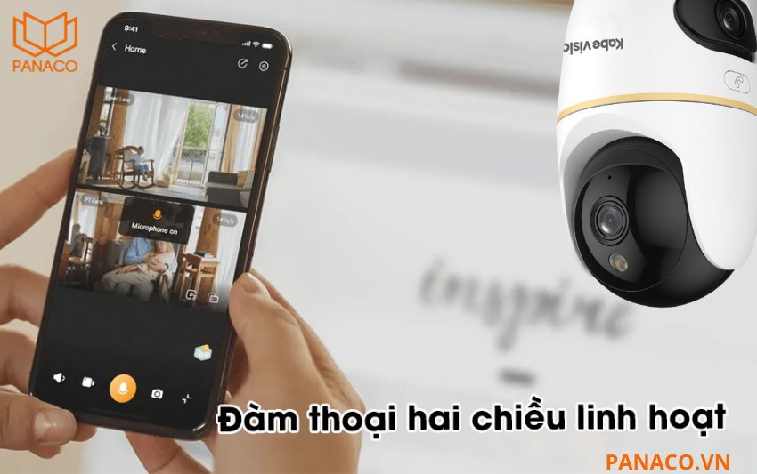 Kabe Vision KX-AM6W tích hợp sẵn micro và loa chất lượng cao