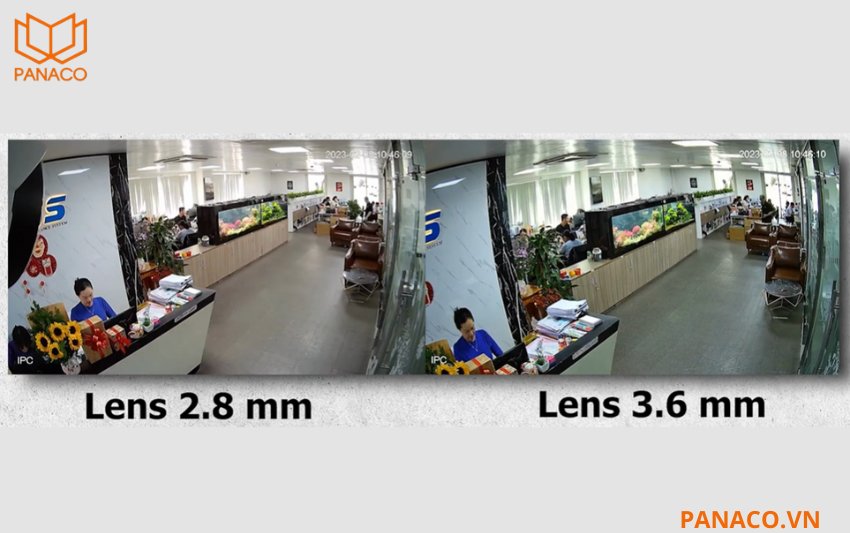 KX-CAi8001SN-A quan sát rộng và chi tiết với ống kính 3.6mm