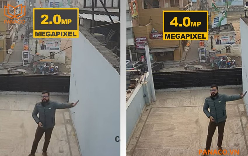 Camera KX-CAiF4002SN-A mang lại hình ảnh rõ ràng, sắc nét nhờ độ phân giải 4MP