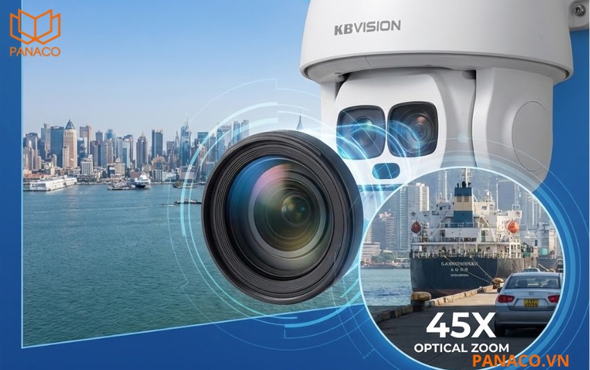 KX-EAi2458LZSN có khả năng zoom quang lên đến 45x