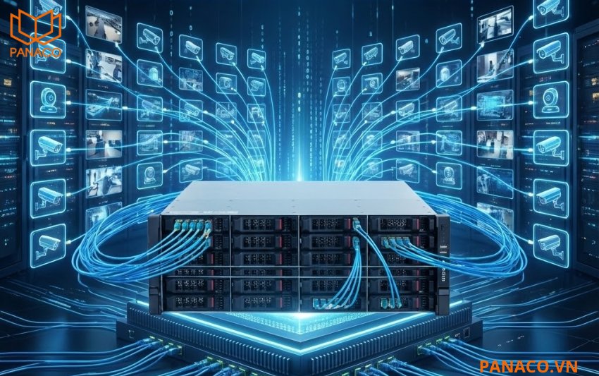 KX-F256-24-V2 được thiết kế để quản lý đồng thời tới 256 camera IP