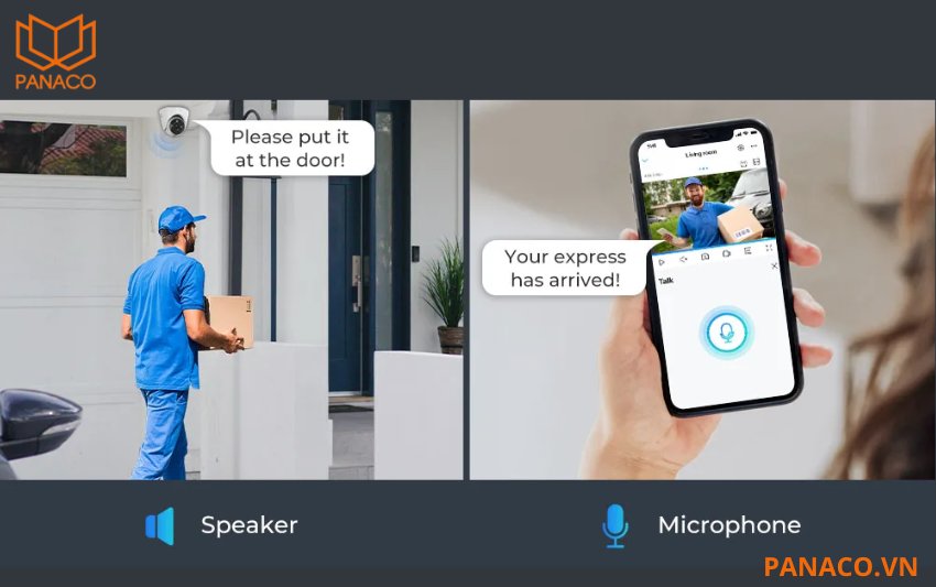 Kabevision KX-S24P tích hợp micro và loa đàm thoại 2 chiều