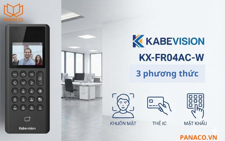 Máy chấm công KX-FR04AC-W hỗ trợ nhiều phương thức mở khóa