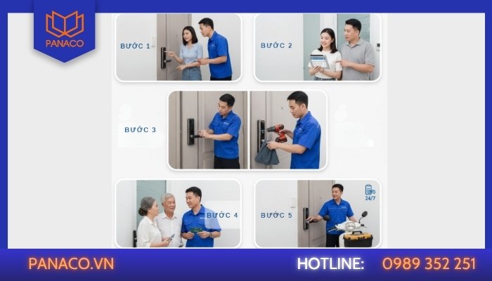 Quy trình lắp khóa vân tay chung cư HCM