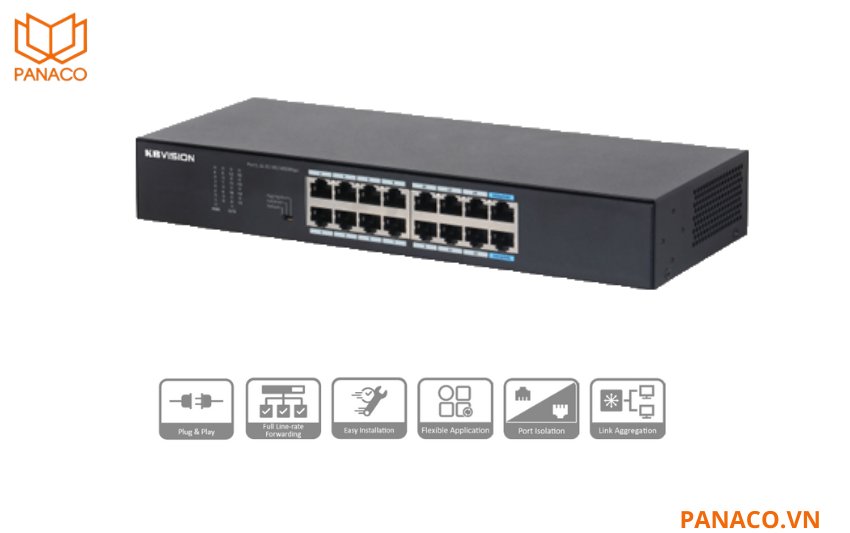 Switch 16 cổng Gigabit Kbvision KX-CSW16G2