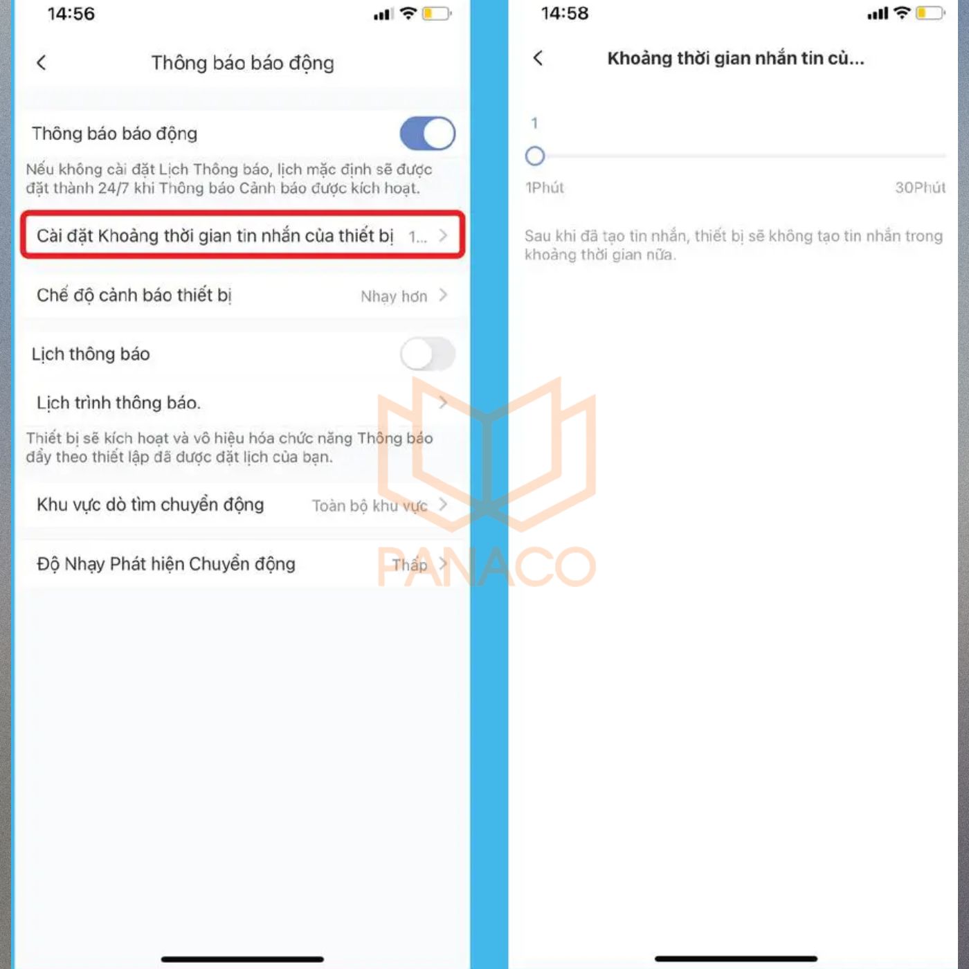 Cài đặt báo động trên camera Ezviz 5