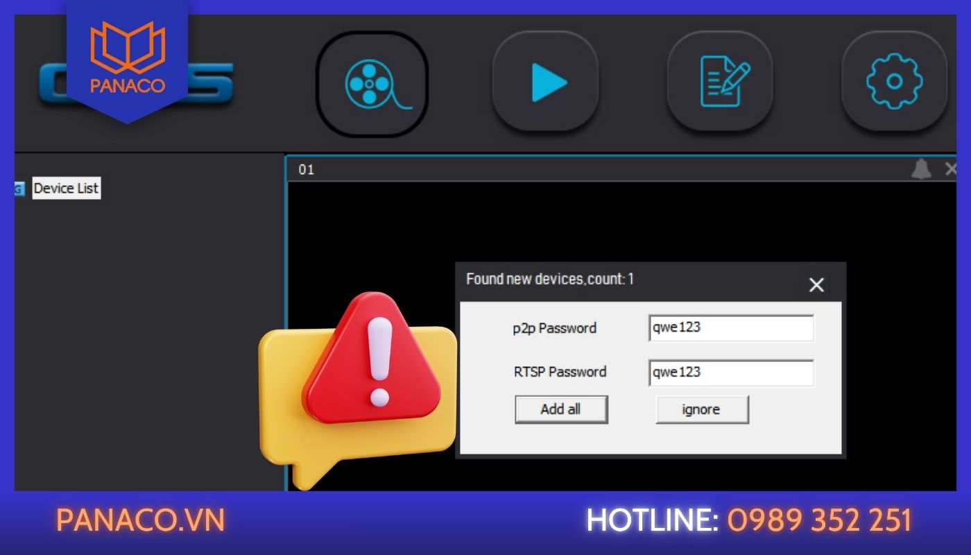 Camera Yoosee sáng đèn liên tục do cài cấu hình sai