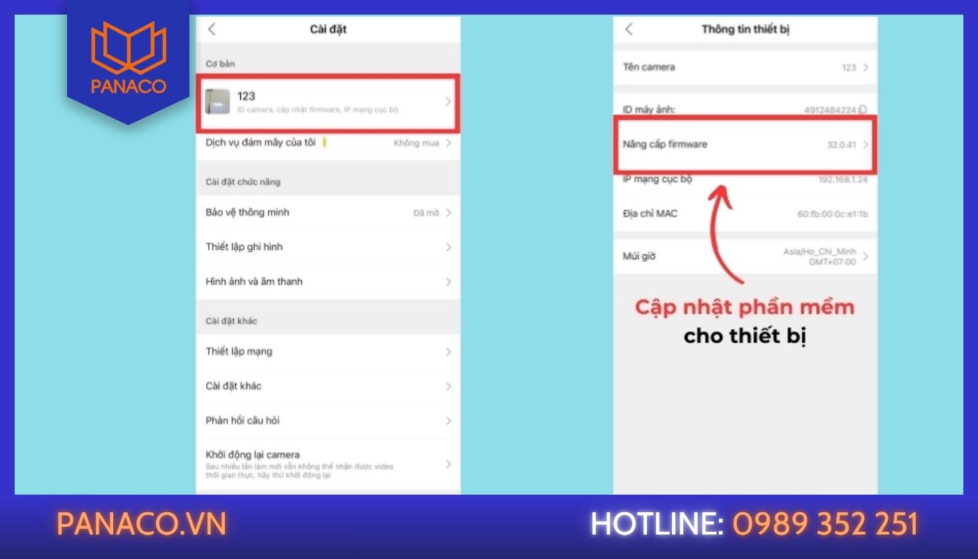 Cách khắc phục camera Yoosee lỗi đèn do Firmware cũ