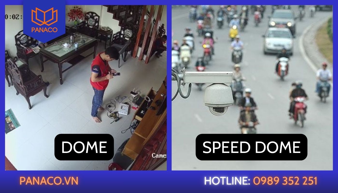 Camera Dome và camera Speed Dome về phạm vi quan sát