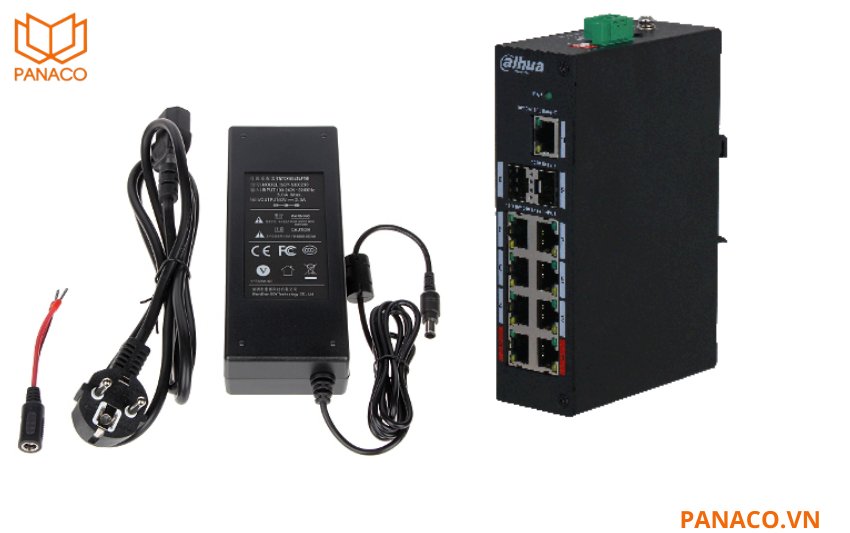Trọn bộ switch POE Dahua 8 cổng thông minh DH-PFS3211-8GT-120