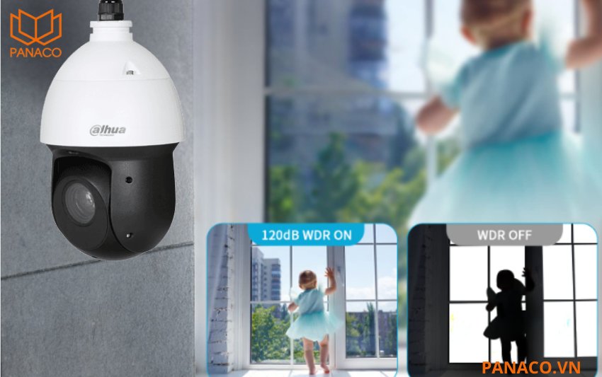 Camera DH-SD49225DB-HC được trang bị WDR 120dB