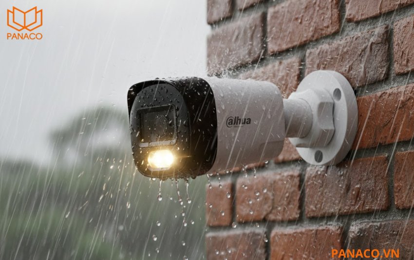 Camera Dahua DH-HAC-HFW1500RLP-IL-T đạt chuẩn chống nước và chống bụi IP67, cho phép hoạt động ổn định ngoài trời mà không lo hư hỏng do mưa, bụi hoặc môi trường ẩm ướt
