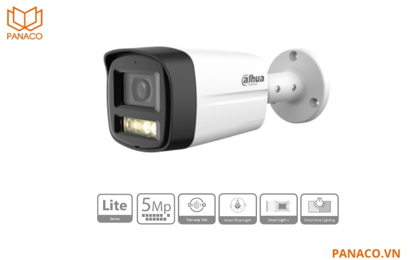 Camera HDCVI 5MP dạng thân trụ DH-HAC-HFW1500TLMP-IL-T