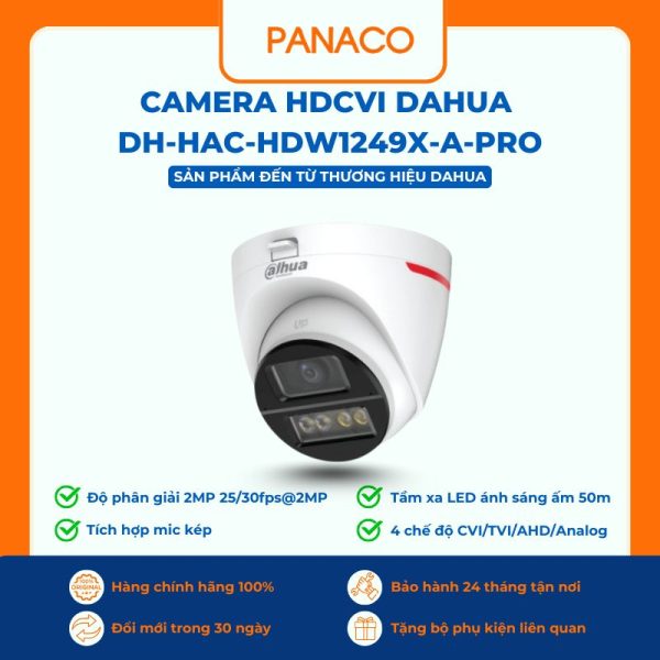 Camera HDCVI Dahua 2MP DH-HAC-HDW1249X-A-PRO