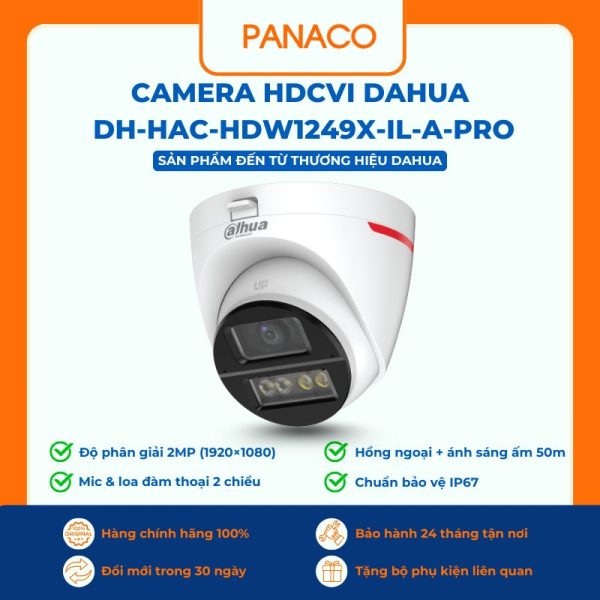 Camera HDCVI Wizcolor Dahua DH-HAC-HDW1249X-IL-A-PRO