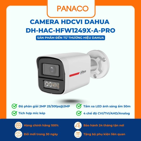 Camera HDCVI 2MP Dahua DH-HAC-HFW1249X-A-PRO