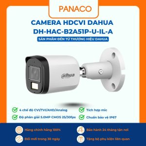 Camera HDCVI 5MP Dahua DH-HAC-B2A51P-U-IL-A