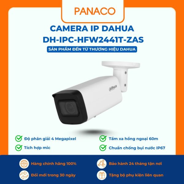 Camera IP Dahua 4MP DH-IPC-HFW2441T-ZAS