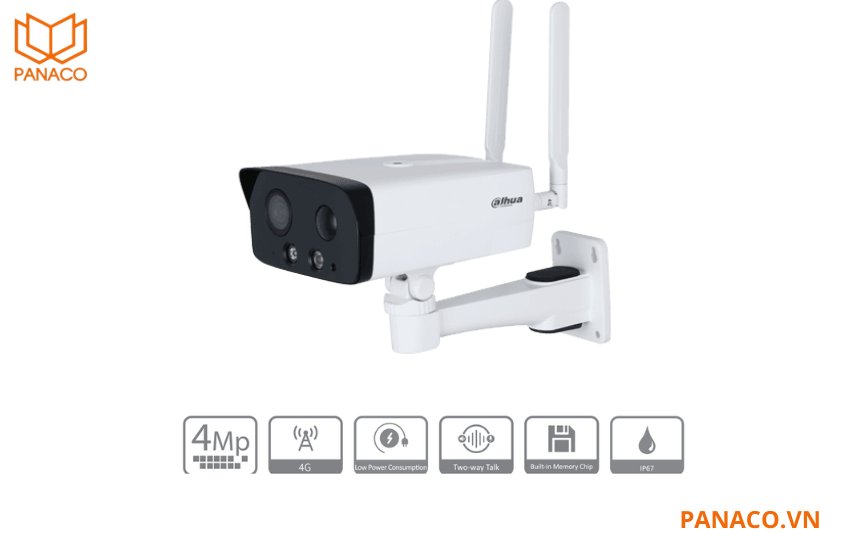 Camera IP Dahua 4MP DH-IPC-HFW3441DG-AS-4G-EAU-B