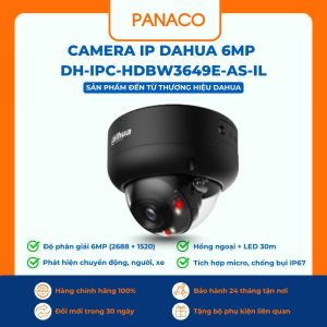 Camera IP Dahua 6MP DH-IPC-HDBW3649E-AS-IL