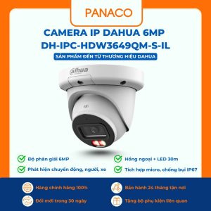 Camera IP Dahua 6MP DH-IPC-HDW3649QM-S-IL