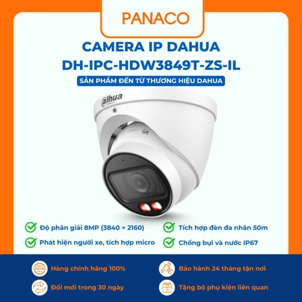 Camera IP Dahua 8.0MP DH-IPC-HDW3849T-ZS-IL