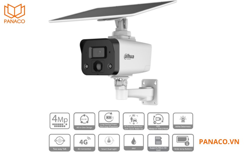 Camera IP dùng sim 4G Dahua DH-IPC-HFW2441DG-4G-SP-B-MAX