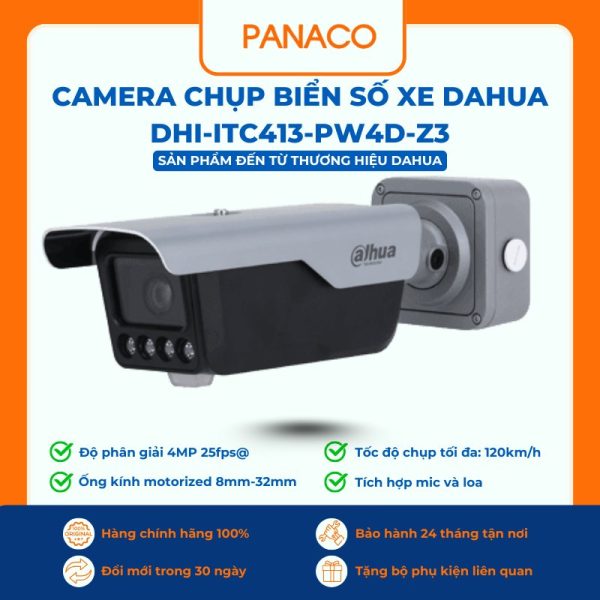 Camera chụp biển số xe Dahua DHI-ITC413-PW4D-Z3