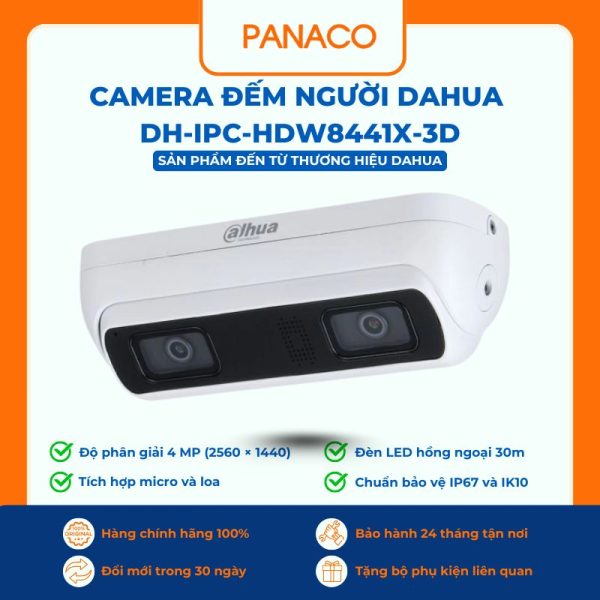 Camera ống kính kép 4MP WizMind Dahua DH-IPC-HDW8441X-3D