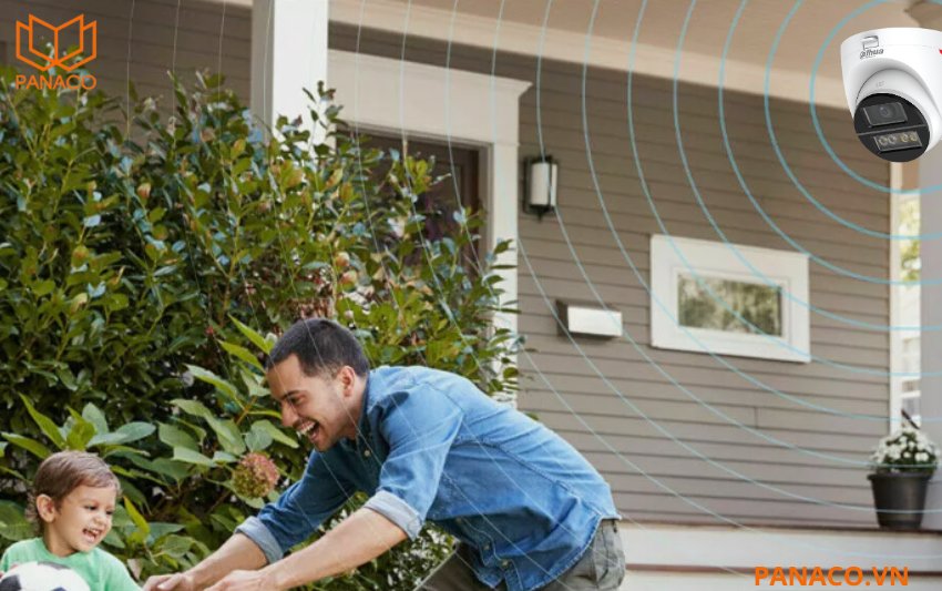 Camera Dahua DH-HAC-HDW1249X-A-PRO được trang bị mic kép cho khả năng thu âm rõ ràng và tự nhiên