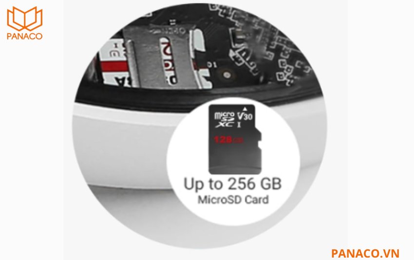 DH-IPC-HFW5842H-ZHE có khe cắm thẻ nhớ MicroSD 256GB