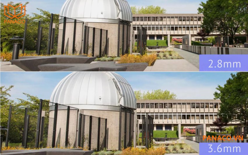 DH-IPC-HDW2849T-S-PRO được trang bị ống kính cố định 2.8mm cho góc quan sát lên đến 110° và 3.6mm mang đến góc nhìn 93°