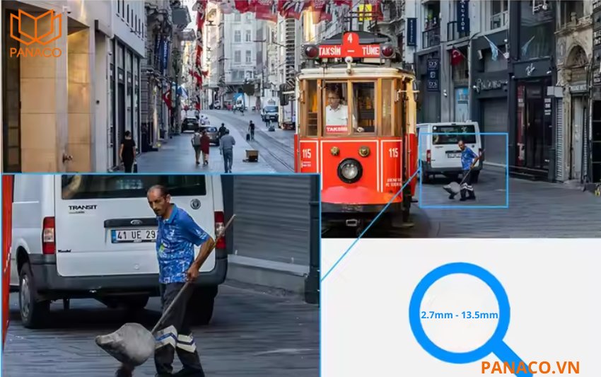 DH-IPC-HFW5241EP-ZE thiết kế ống kính motorized 2.7mm–13.5mm