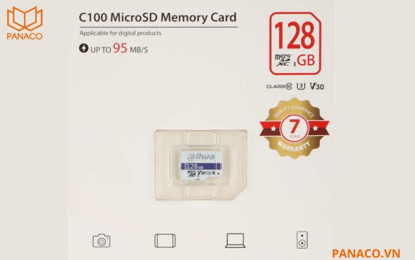 Với các chuẩn tốc độ C10, U3 và V30, thẻ nhớ Dahua đáp ứng tốt nhu cầu ghi hình Full HD và 4K