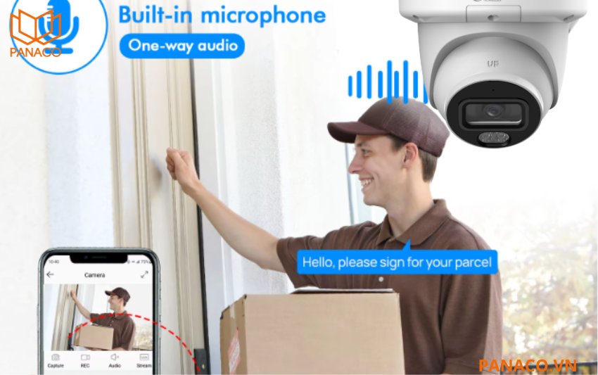 DH-IPC-HDW3249QM-S-IL tich hợp Mic ghi âm rõ ràng