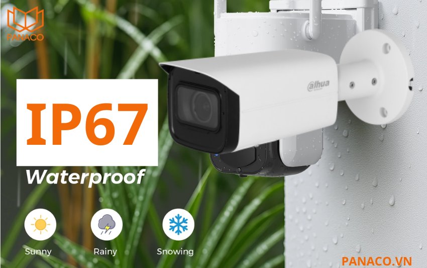 DH-IPC-HFW3841T-ZS-S2 đạt chuẩn chống nước IP67 bền bỉ ngoài trời
