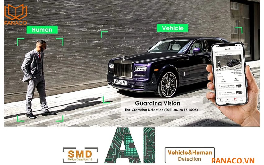 DH-IPC-HFW5442E-ASE phân biệt chuyển động con người và phương tiện