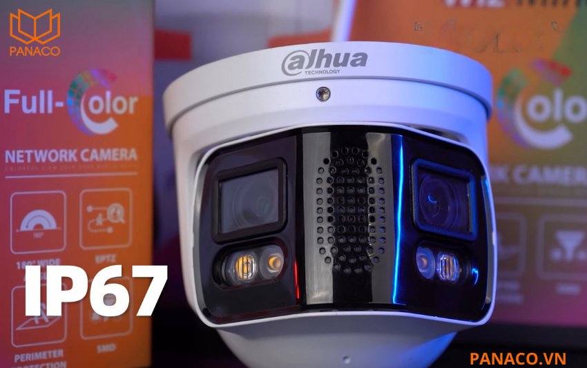 Dahua DH-IPC-PDW5849-A180-E2-ASTE được hoàn thiện bằng kim loại chắc chắn, độ bền cao, chống va đập