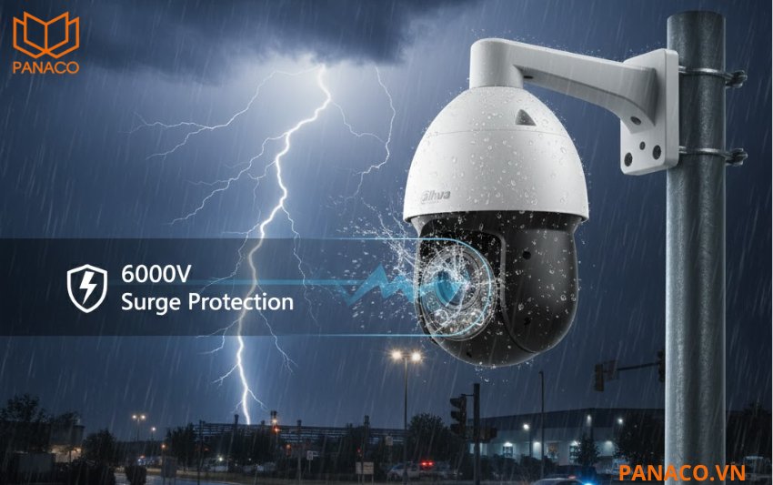Vỏ camera đạt chuẩn IP67, chịu được mưa lớn, bụi mịn và nhiều dạng thời tiết khắc nghiệt