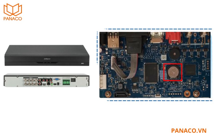 DH-XVR5208A-4KL-I3 trang bị nút reset cứng trực tiếp trên mainboard