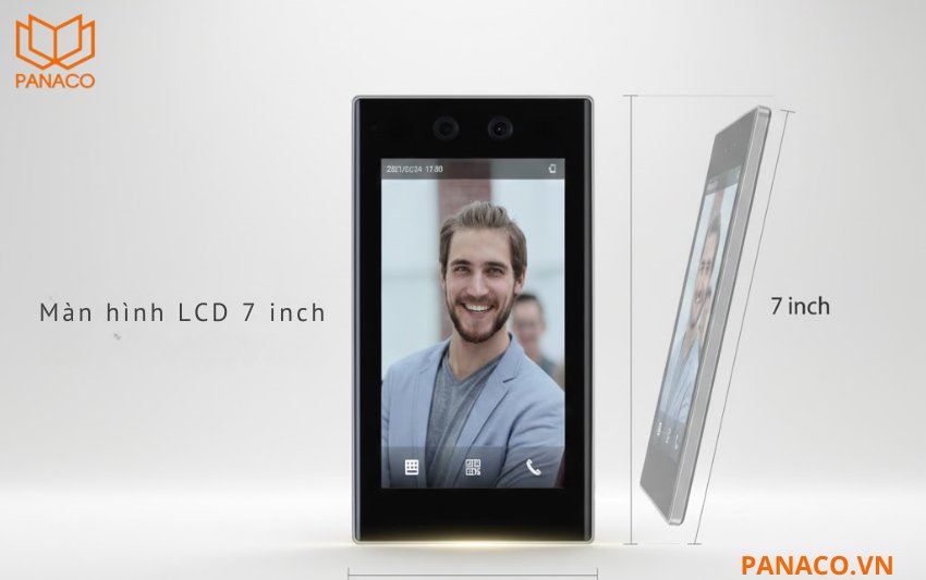 Màn hình LCD 7 inch hiển thị rộng, dễ quan sát từ khoảng cách xa