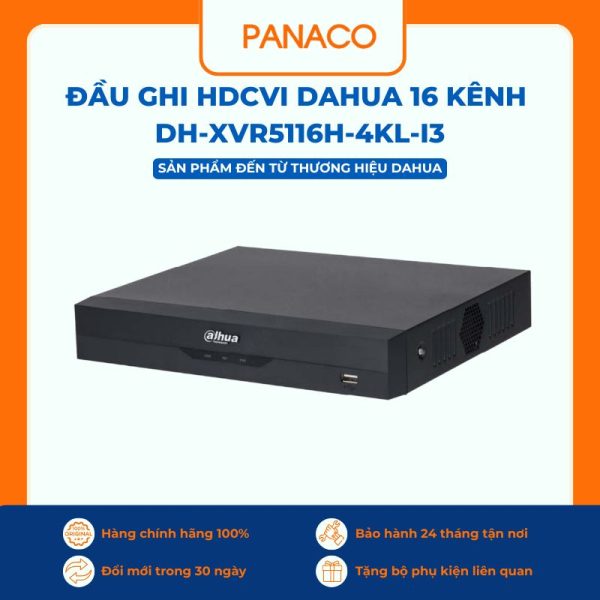 Đầu ghi hình XVR AI 16 kênh Dahua DH-XVR5116H-4KL-I3