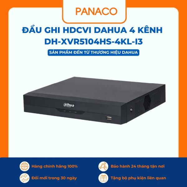 Đầu ghi hình 5in1 4 kênh Dahua DH-XVR5104HS-4KL-I3
